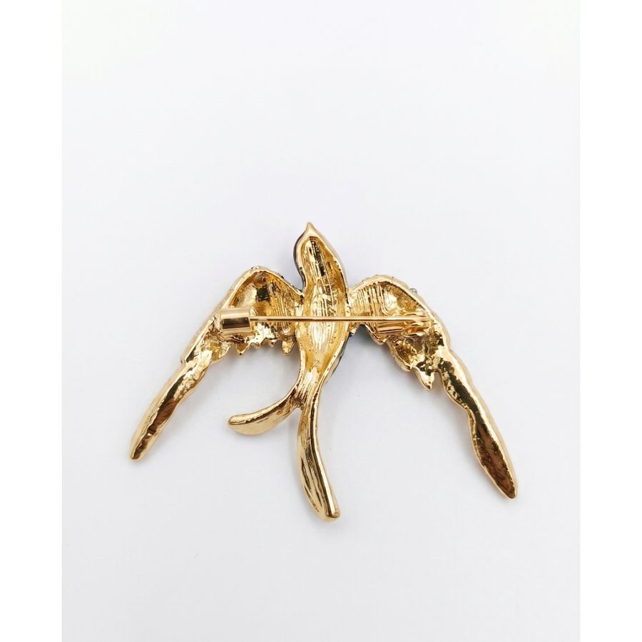 Brooch Enamelled Bird view 2
