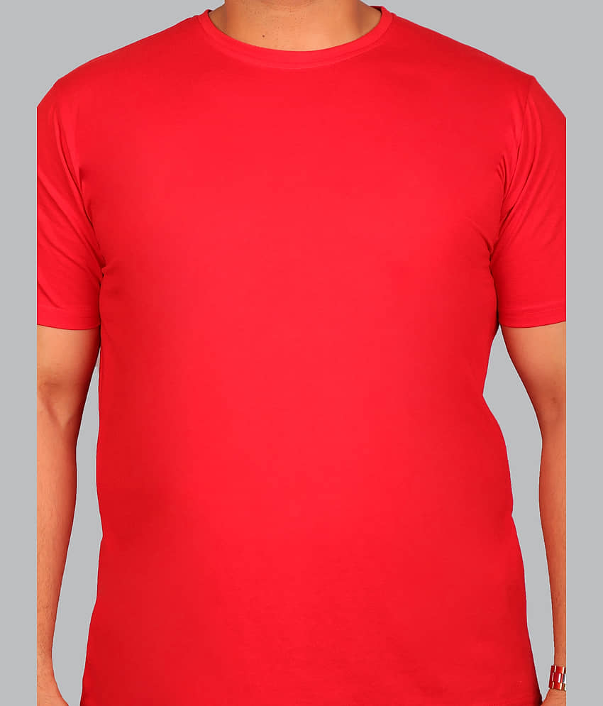 Xmex Pack of 1 Cotton Blend Regular Fit Men's T-Shirt ( Red ) view 2