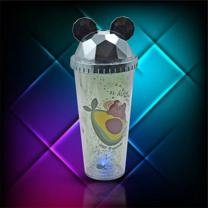 Unicorn LED Light Kids' Water Sipper: Space-Themed BPA-Free, Leak-Proof Sipper for Boys - Ideal for School, Outdoor Use, and Boys' Birthday Return Gifts (1 Piece)