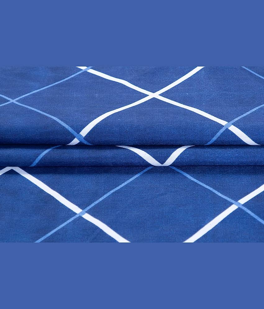 Aazeem Polyester 1 Double Bedsheet with 2 Pillow Covers ( Blue ) view 2