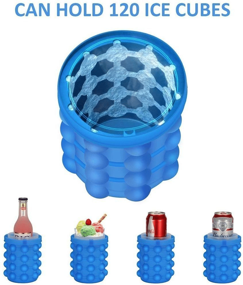sakimo Silicon Ice Bucket Blue 1 Pcs view 2