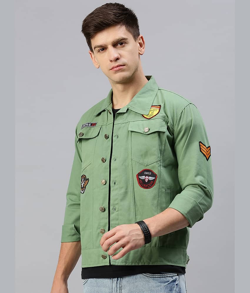 VOXATI Denim Men's Denim Jacket - Green ( Pack of 1 ) view 2