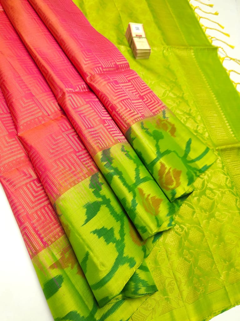 Kanchipuram pure soft silk saree view 2