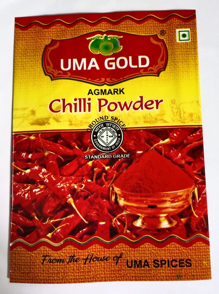 "Uma Gold Chilli Powder - 100% Natural and Pure - No Artificial Colors or Preservatives - 200gm" view 2