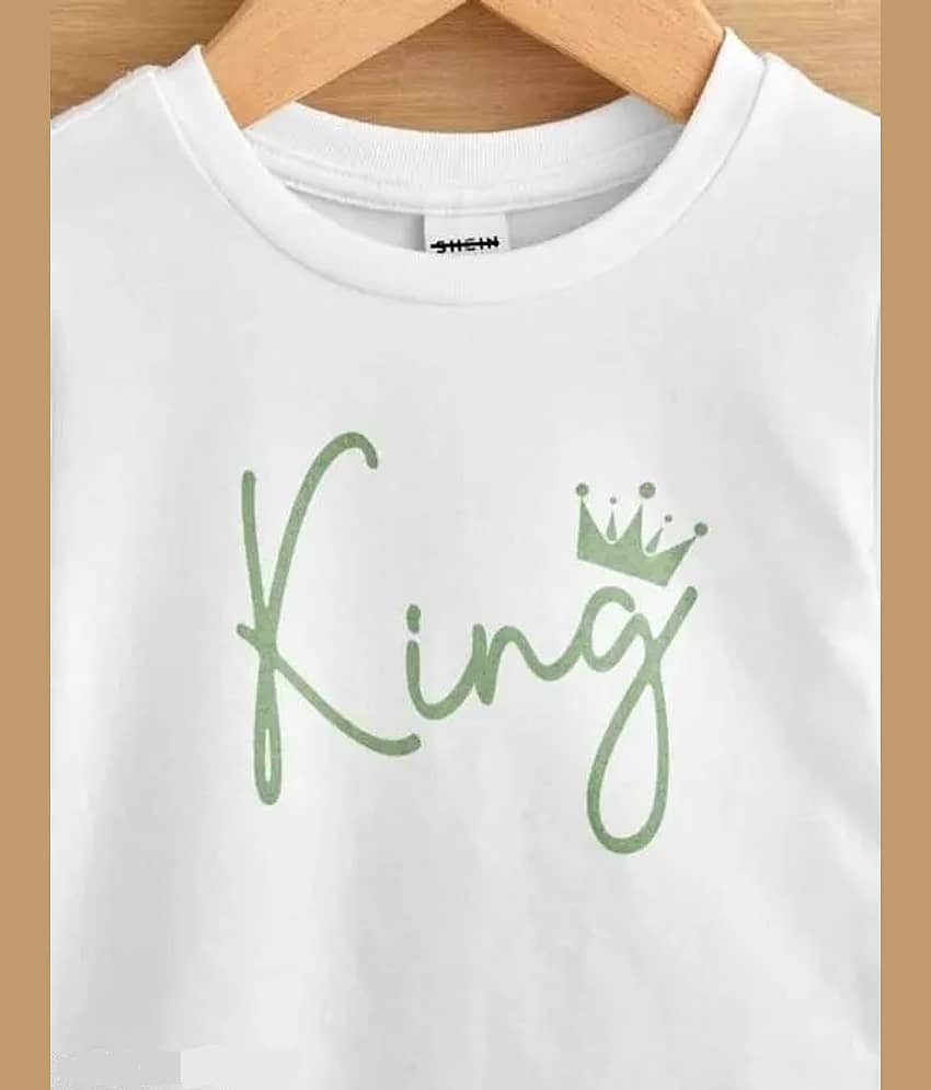 CUTEVIBE Pack of 1 Unisex for Baby Cotton Blend T-Shirt & Shorts ( White ) view 2