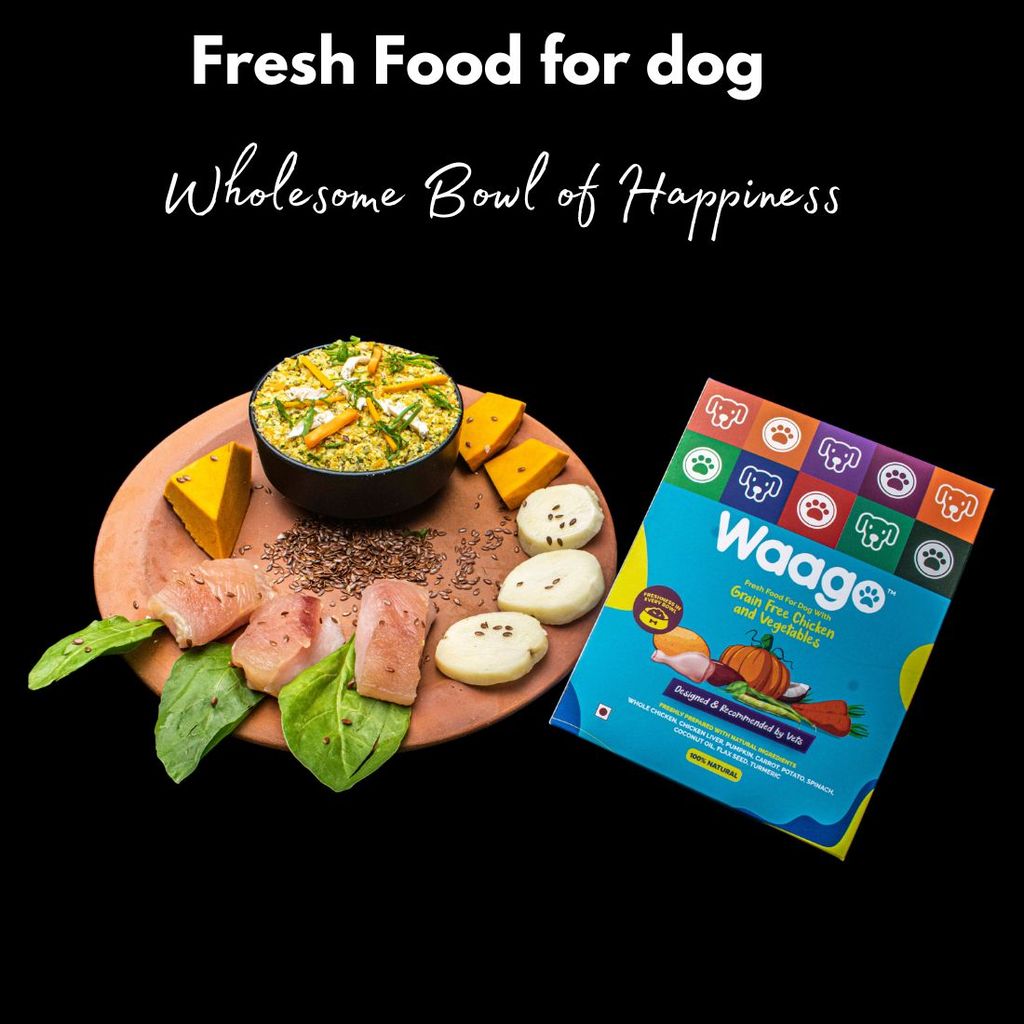 Waago Grain Free Chicken and Vegetables Fresh Food for all Breed Dog 300gm view 2