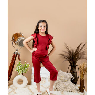 Kids Cave Solid Girls Jumpsuit view 2