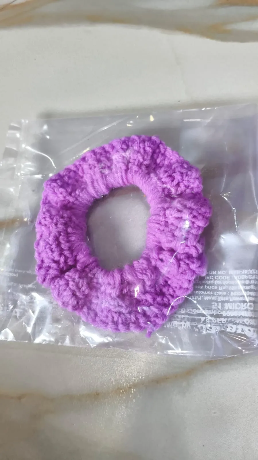 Crochet Scrunchies in purple colors