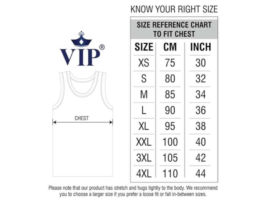 VIP Supreme Men's 100% Cotton White Vest, Moisture Absorbent Inner wear for Men - Pack of 6 - L view 2