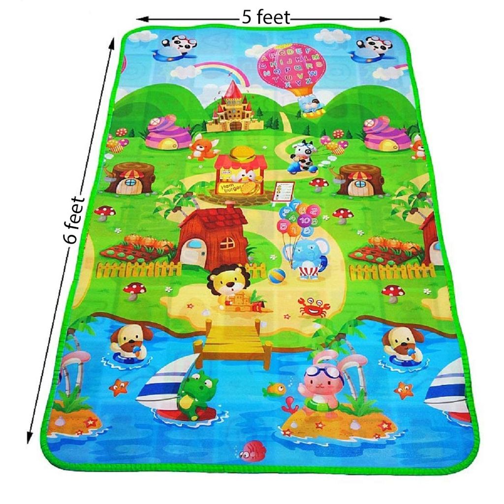 Reznor Baby Mats Non-Toxic, Non-Slip Double Side 3D Printed Waterproof Crawling Mats for Baby, Kids Infants Toddlers Girls Boys, Size - 6X5 Feet (8mm Thickness) view 2