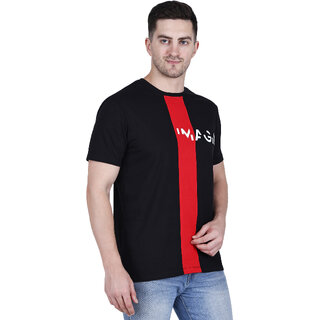 Life Dream Mens Black Animal Cotton Blend Round Neck T-Shirt view 2