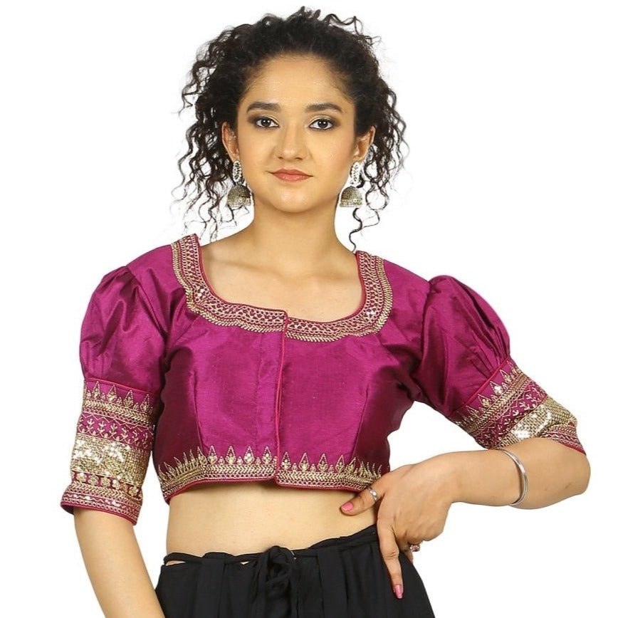 TheHangr Purple Raw Silk Blouse - 36 view 2