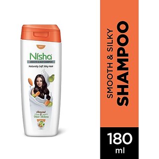 Nisha Shampoo for Healthy Hair Nutritive solution for Women & Men Almond (Pack OF 10) (1800 ml) view 2