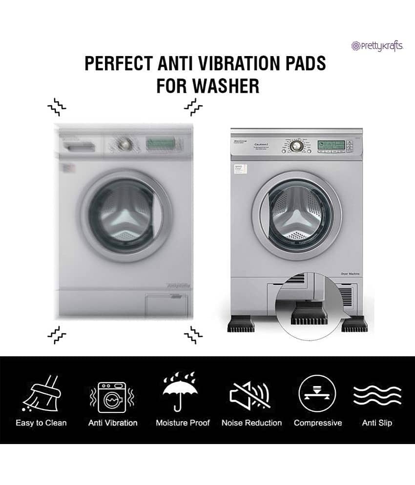 PrettyKrafts Washing Machine Feet Pads Plastic Cooler Stand view 2