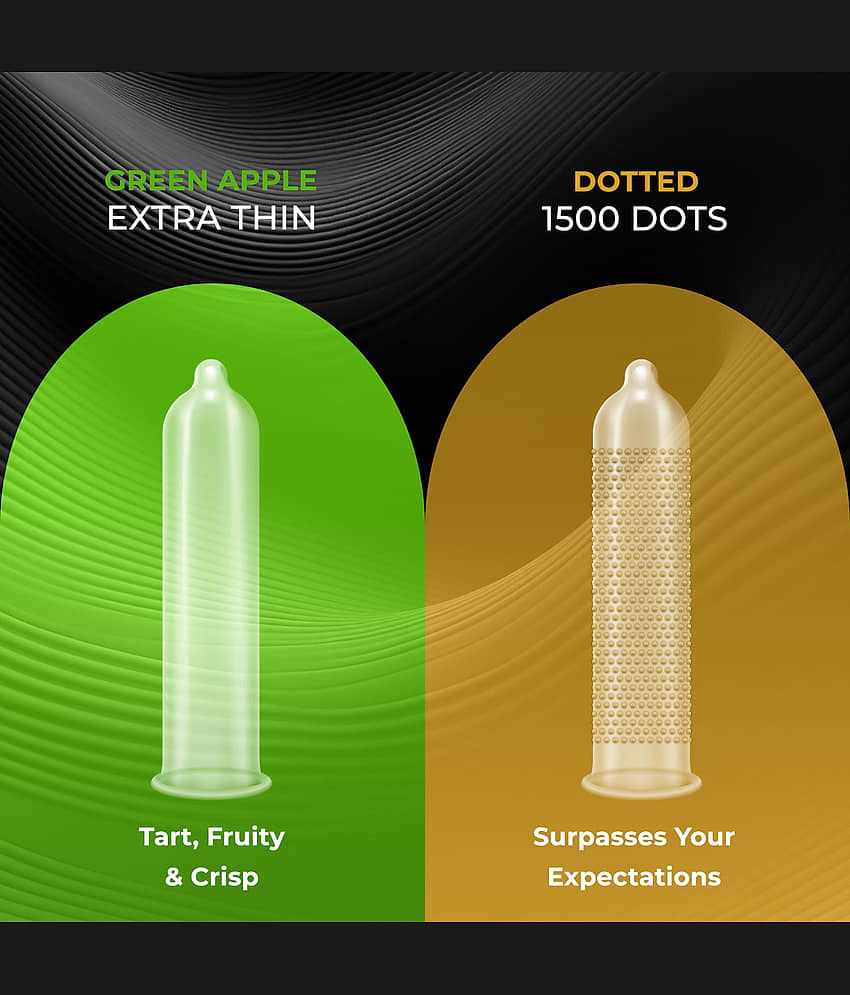 NottyBoy Extra Dotted and Fruit Flavour Condoms - Set of 2, 13 Pieces view 2