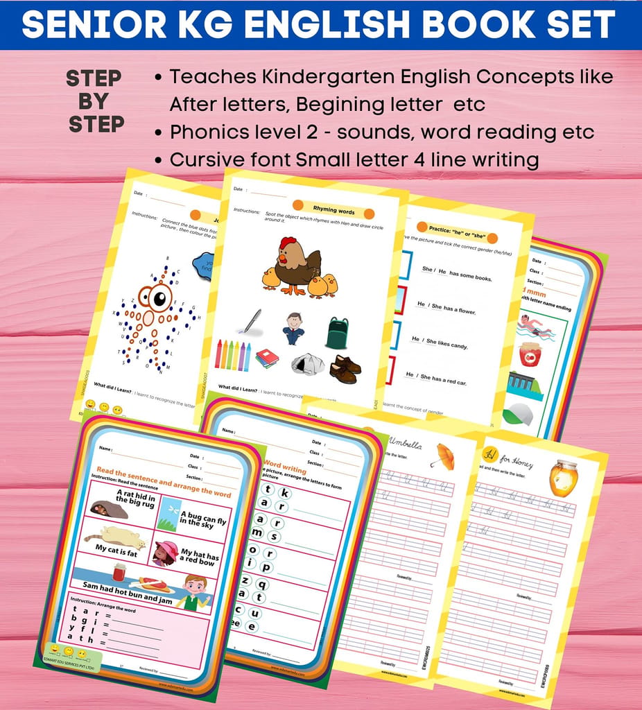 3 Senior English Book ( Activity Book, Phonics Level 3, Alphabet Book Writing) [Paperback] [Jan 01, 2019] EDSMART EDU SERVICES PRIVATE LIMITED and EDSMART EDU SERVICES PVT LTD view 2