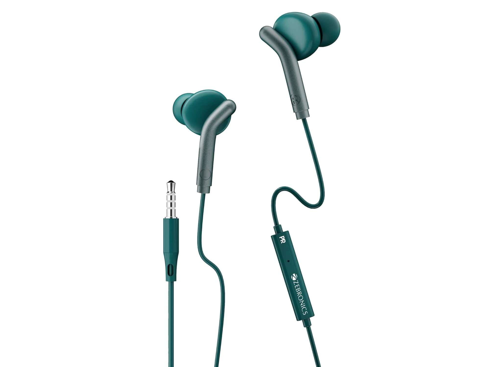 Zebronics BRO 3.5mm Wired Earphones - Green