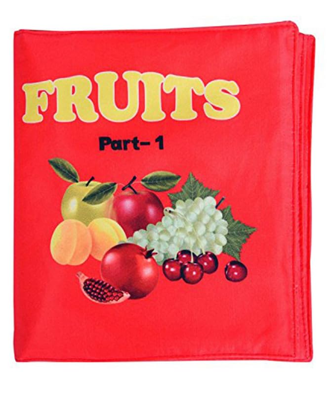Skyculture� Fruits Soft Cloth Book for Babies, Baby Learning Fabric Book, Early Education Toy Lightweight and Foldabel, Gift for Babies Infants Toddlers - Part 1 for Kids
