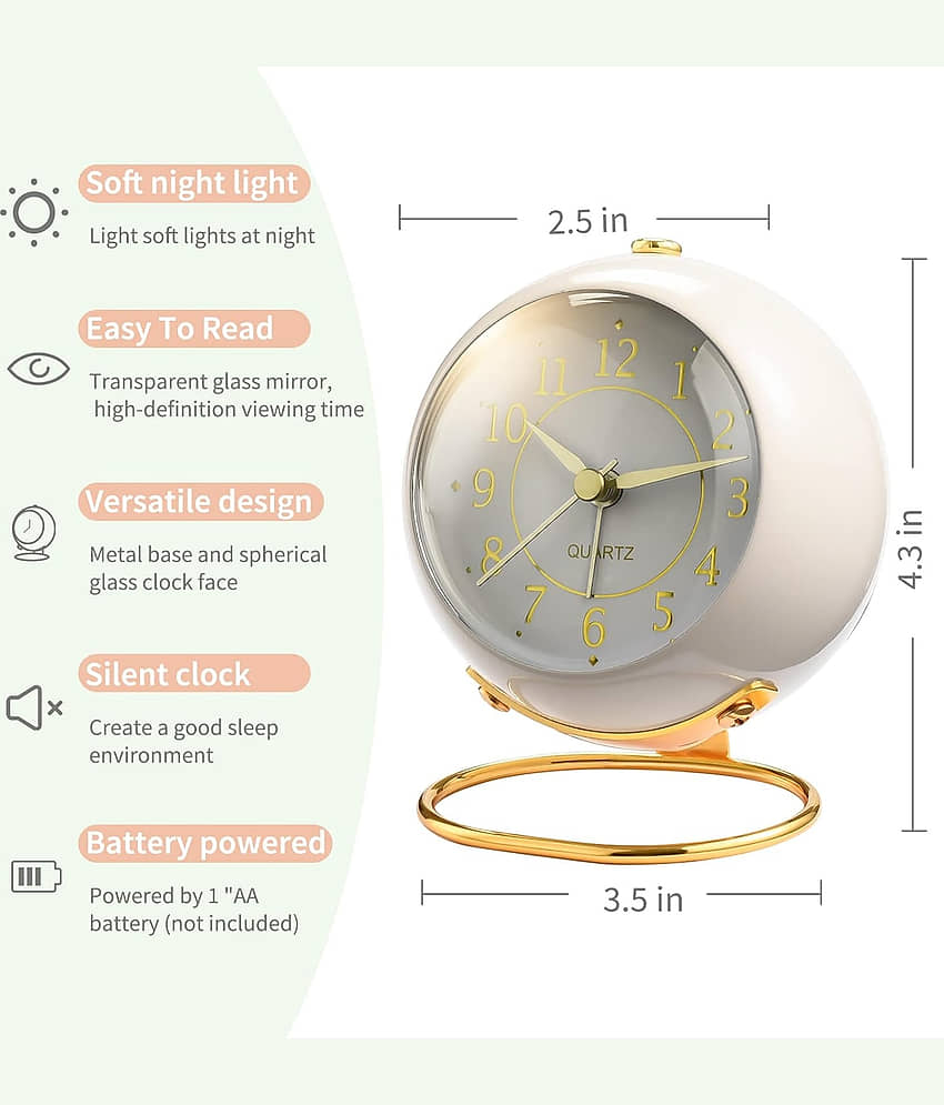 GEEO Analog Alarm Clock - Pack of 1 view 2