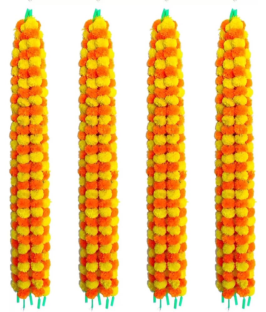 FASHION BIZZ Traditional Bandarwal Toran 4 ft Multi ( Pack of 3 ) view 2