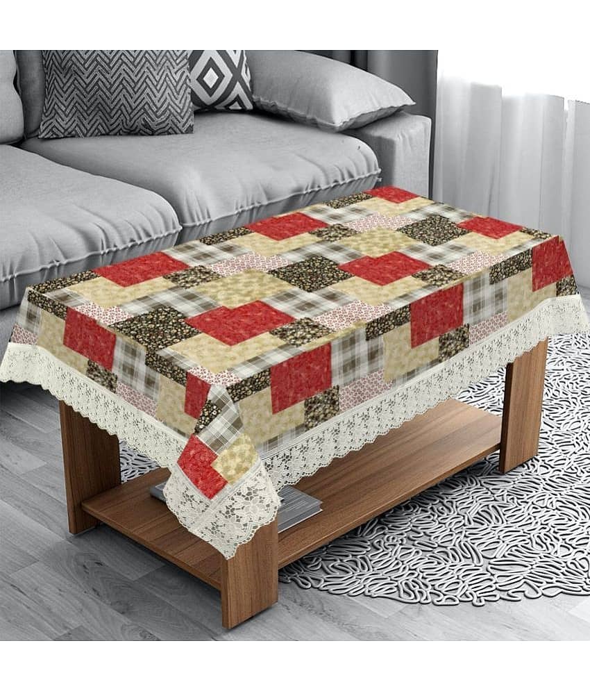 Printed PVC 4 Seater Rectangle Table Cover ( 152 x 92 ) cm Pack of 1 Beige view 2