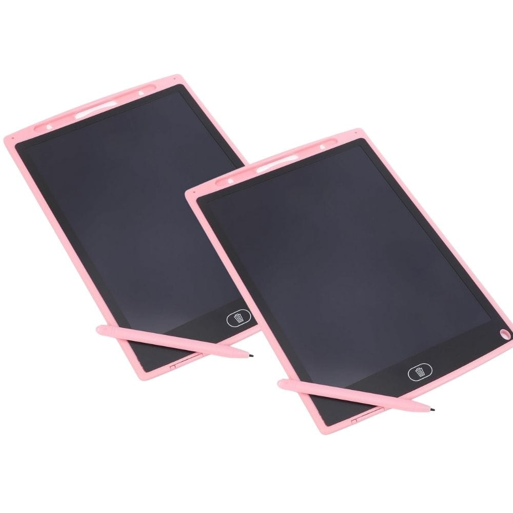 LCD Writing Tablet Pack of 2 – 8.5 Inch Digital Drawing & Writing Boards, Reusable Electronic Notepad with Stylus – Eco-Friendly Kids & Adults Writing Pads
