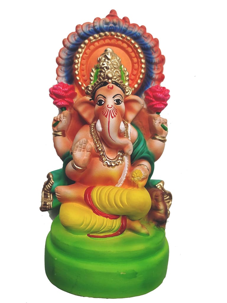 KSI Terracotta Clay Laxmi Ganesh Murti Idol of Clay, Mitti for Diwali Puja Lakshmi view 2