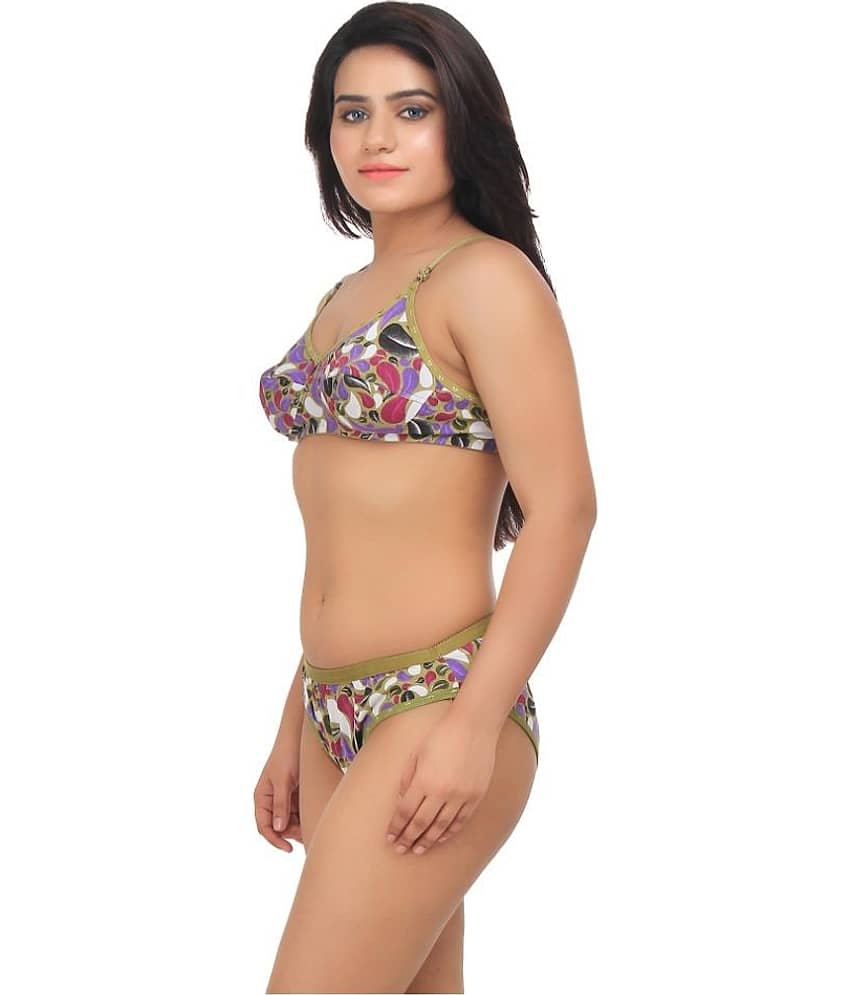 TCG Brown Cotton Bra & Panty Set view 2