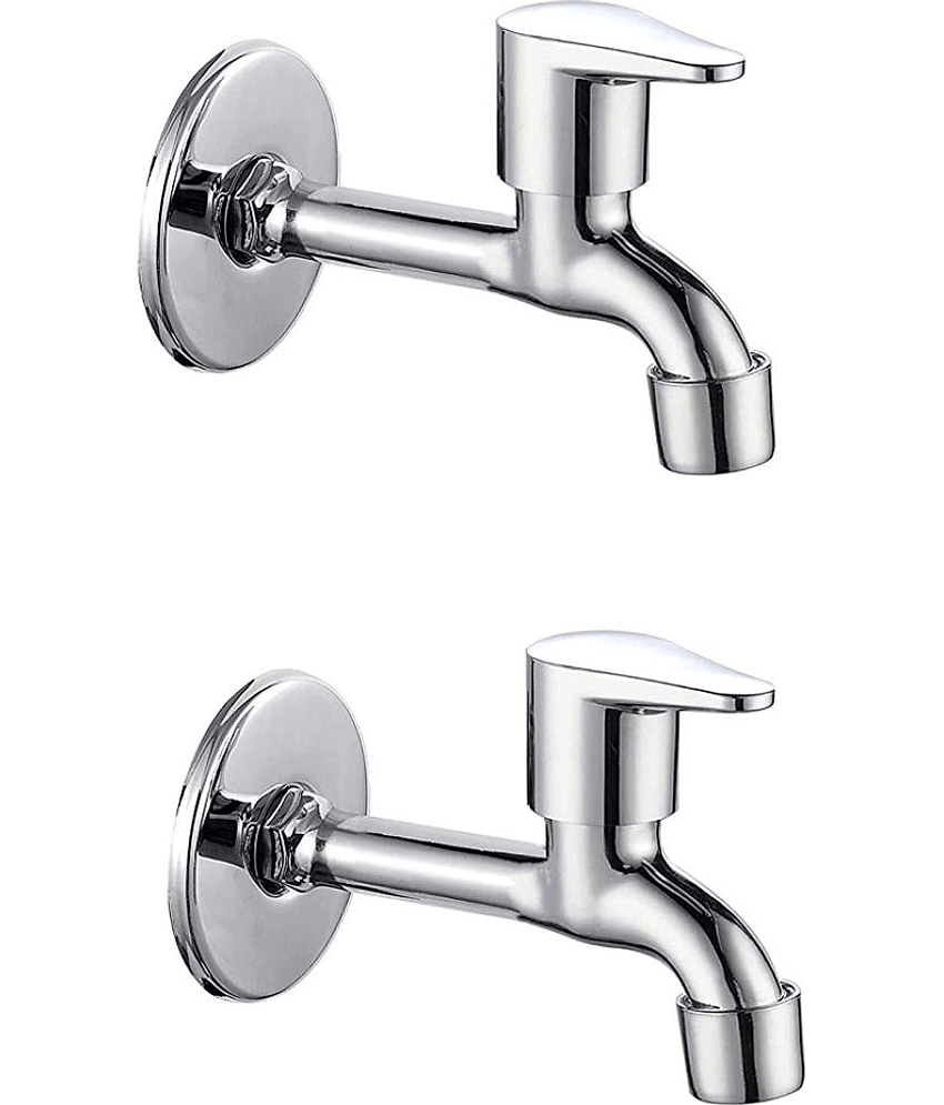 Bathfax FUSION STAINLESS STEEL LONG BIB TAP (PACK OF 2) Steel Bathroom Tap (Bib Cock)