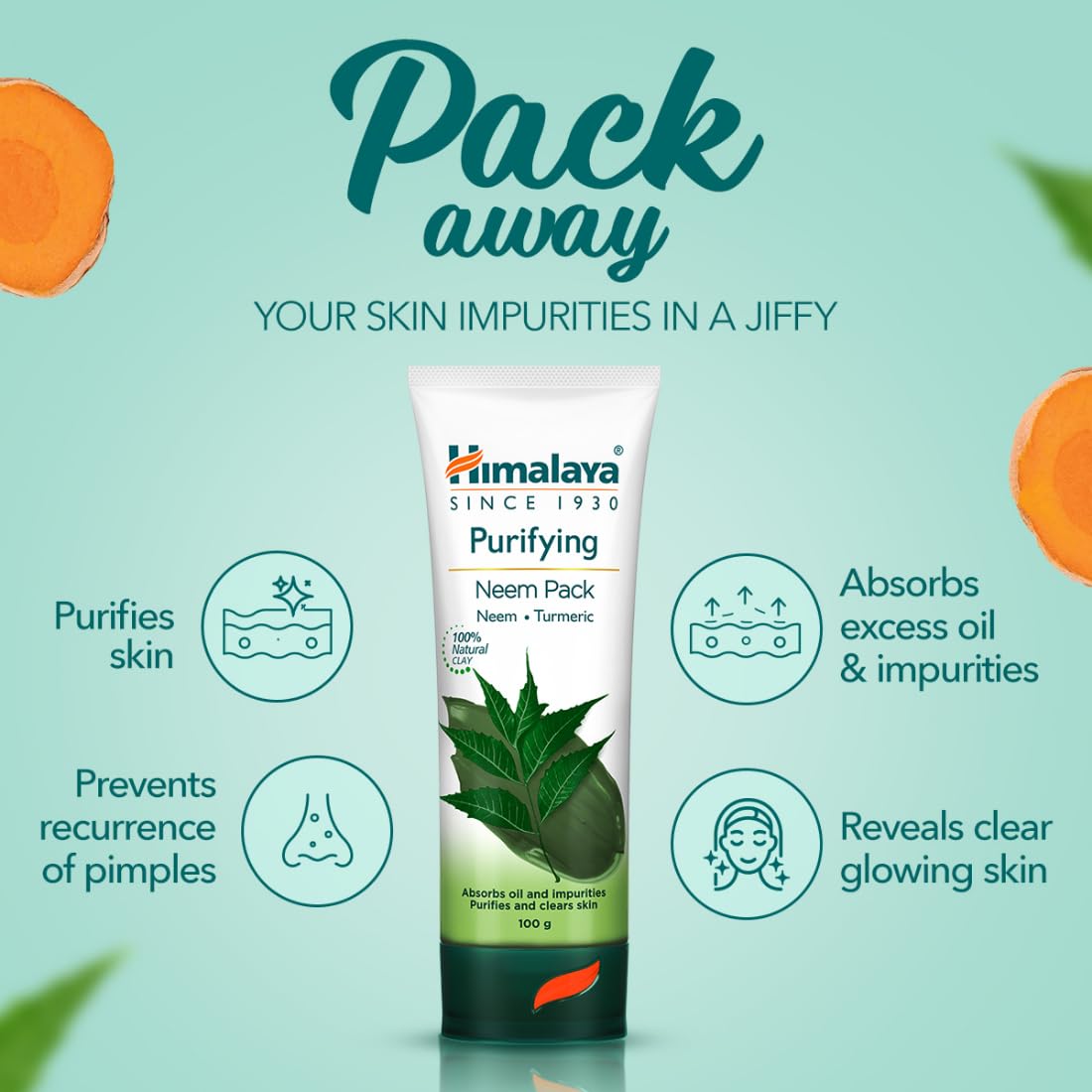 Himalaya Purifying Neem Pack, 100 G view 2
