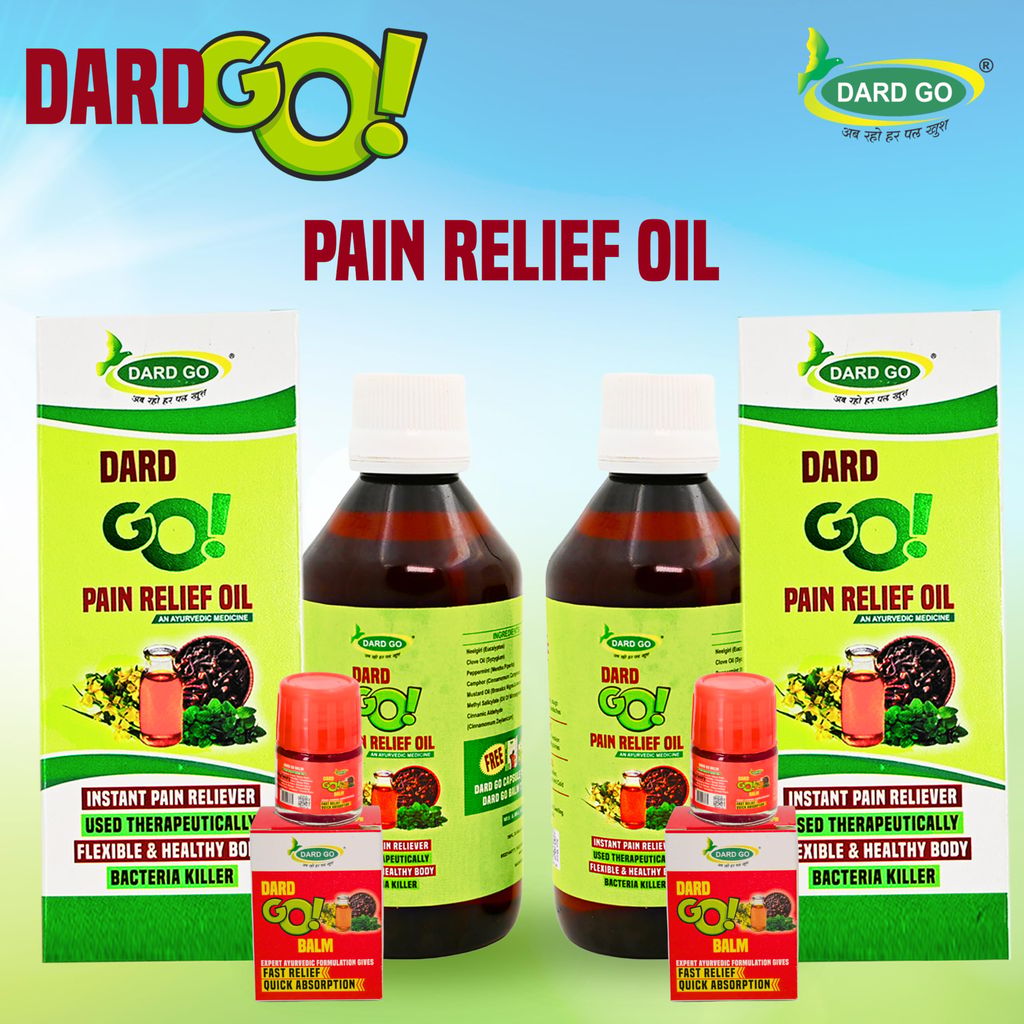 Dardgo Pain Relief Oil | Ideal for Joint Pain, Knee Pain, Neck Pain, Back Pain, Shoulder Pain, Sciatica Pain | Instant Pain Reliever | Ayurvedic & Non-Sticky, 200 ml (Pack of 2) view 2