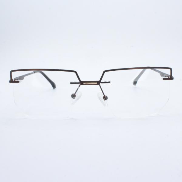 Lensoz Elite X Luxe Rimless Geometric 2 - Narrow - Deep Brown view 2