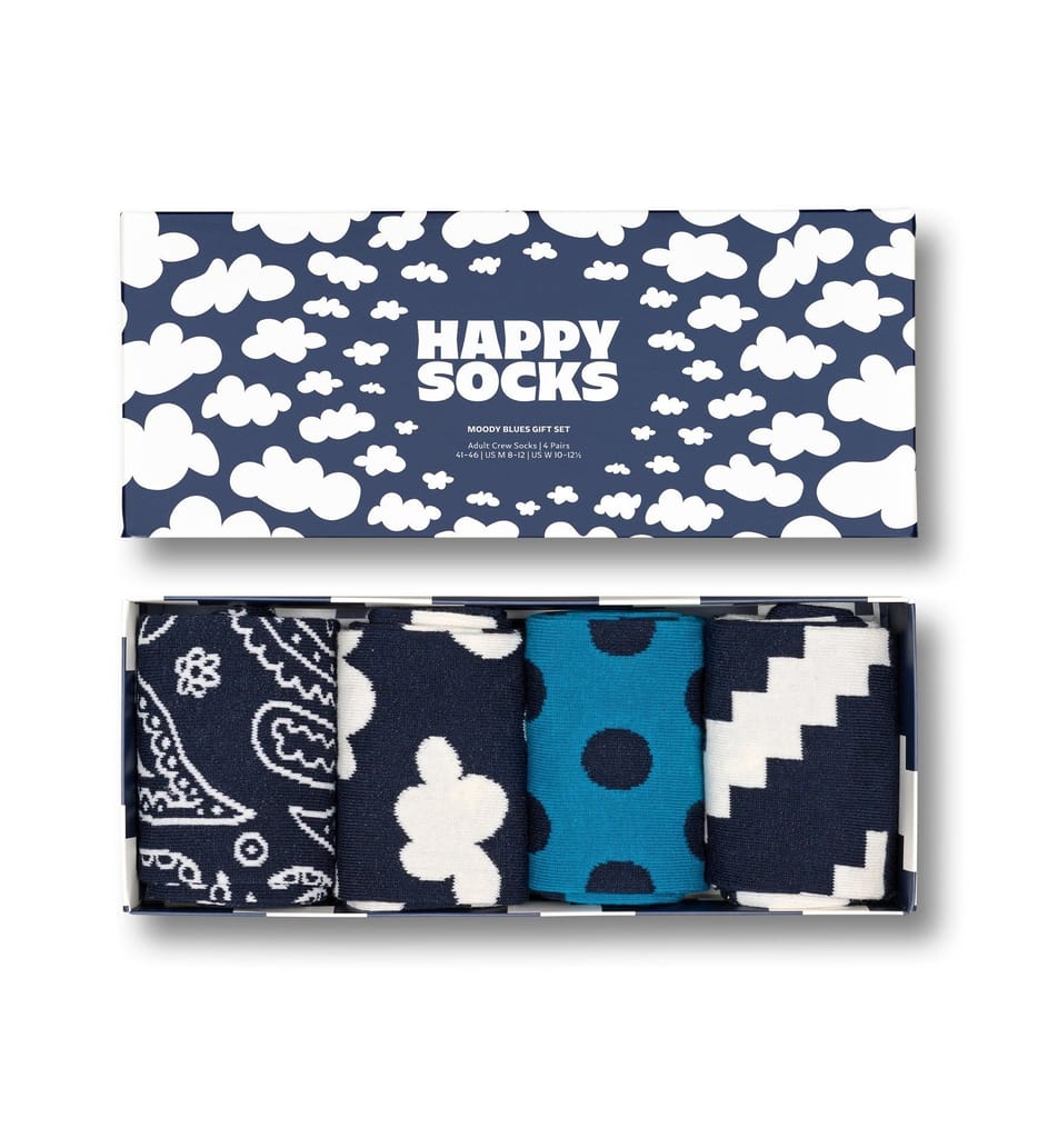 Happy Socks Pack of 4 Moody Blues Socks Gift Set view 2