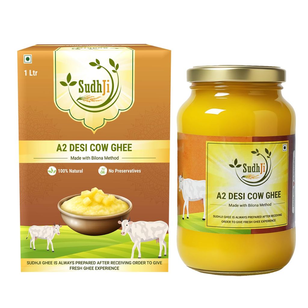 SUDHJI A2 Desi Cow Ghee | Traditional Bilona Method | Ayurvedic Ghrita