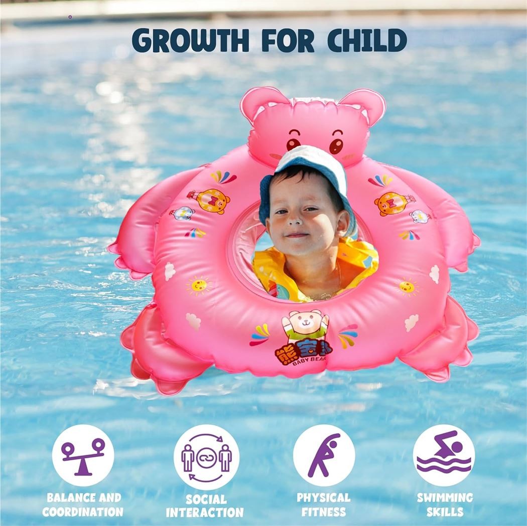 PlayMagic Teddy-Splash Swim Float Tube - Pink view 2