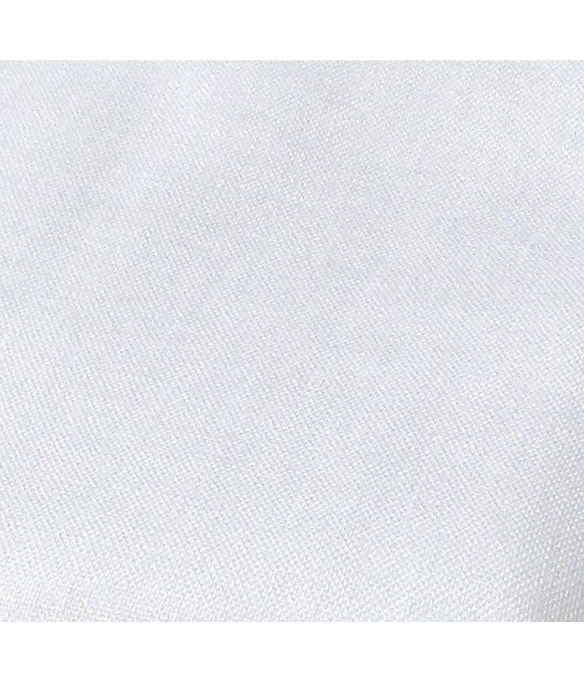 Makhanchor - White Linen Men's Unstitched Shirt Piece ( Pack of 1 ) view 2