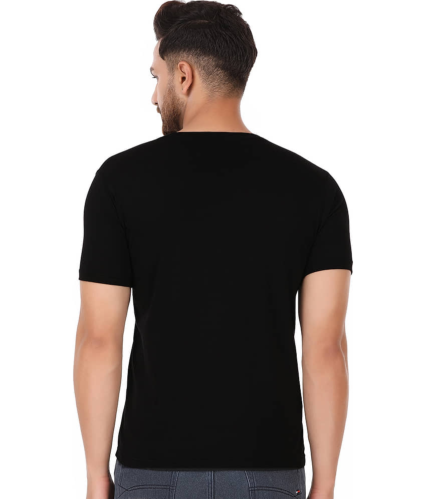 Prabhu Bhakti Black Cotton Blend Printed T-Shirt view 2