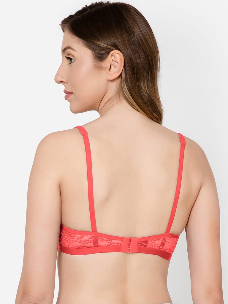 Women's Cotton Non-Wired Non-Padded Spacer Cup T-Shirt Bra Peach view 2