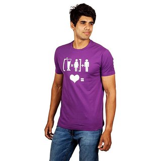 Red Line Imperial Purple Classy Printed Crew Necks view 2