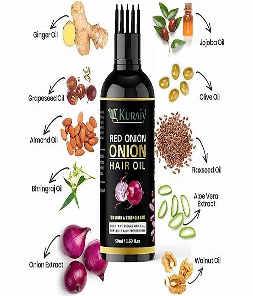 KURAIY Anti Hair Fall Onion Oil 50 ml ( Pack of 1 ) view 2