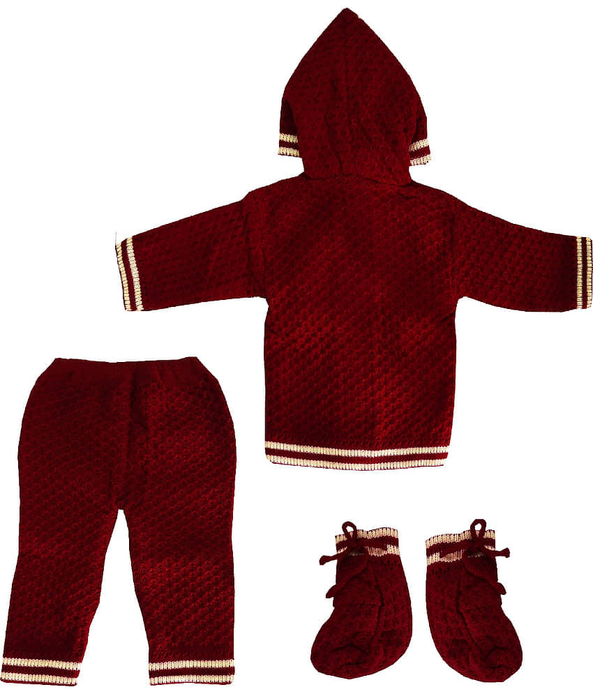 LITTLE PANDA Single Unisex for Baby Woollen Pullover ( Peach ) view 2