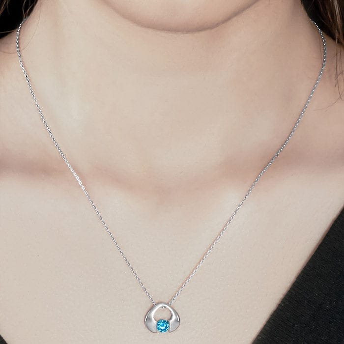 Silver Ocean Rim Pendant with Chain view 2