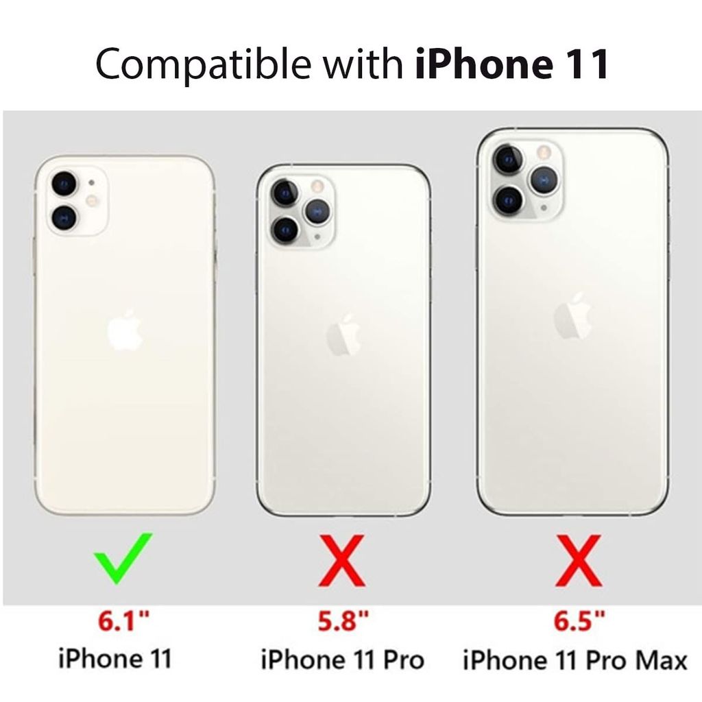 LIRAMARK Magnetic MagSafe Compatible Protective Clear TPU Case for Apple iPhone 11 (Transparent) view 2