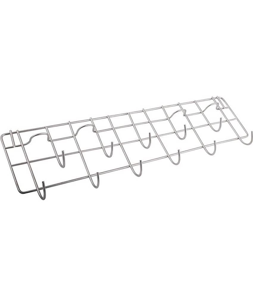 JISUN - Silver Stainless Steel Rolling Pin Holder ( Pack of 3 ) view 2