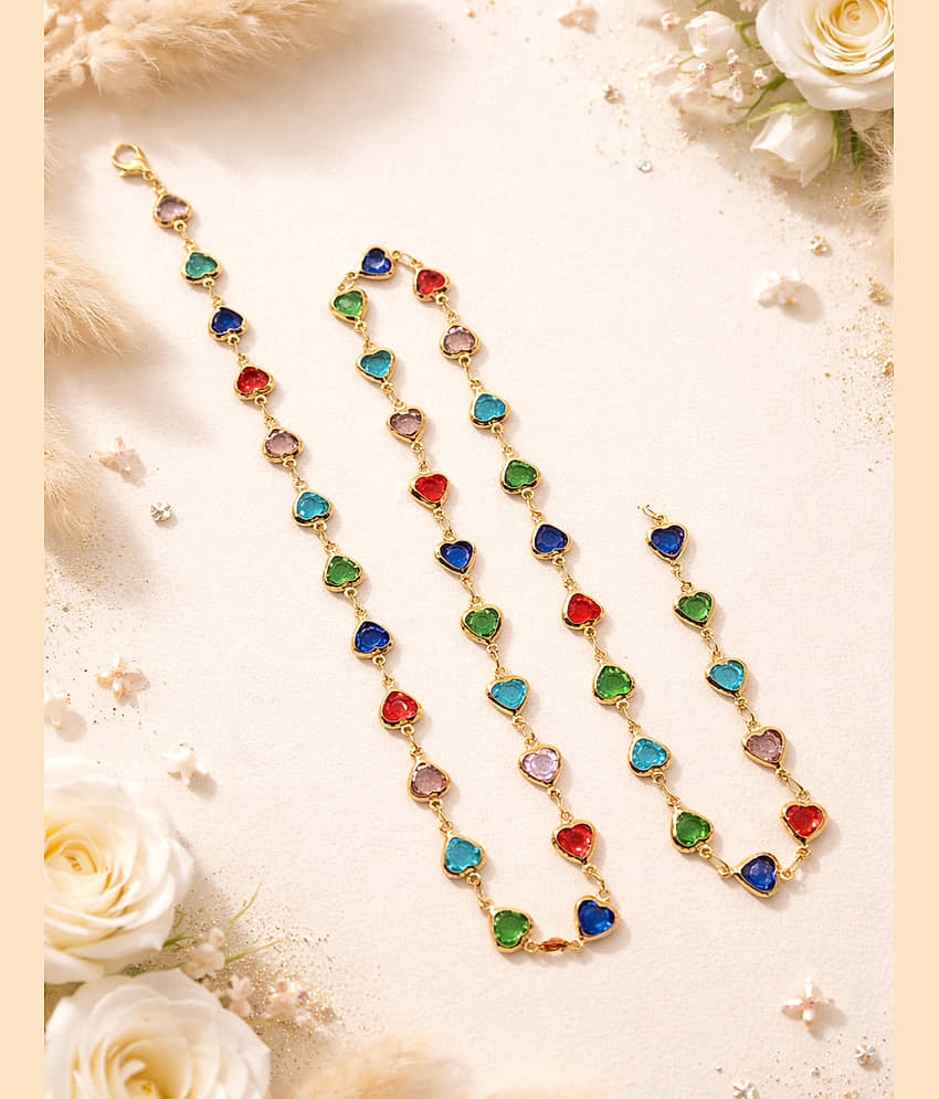 SHANKH-KRIVA Multi Color Metal Necklace ( Pack of 1 ) view 2