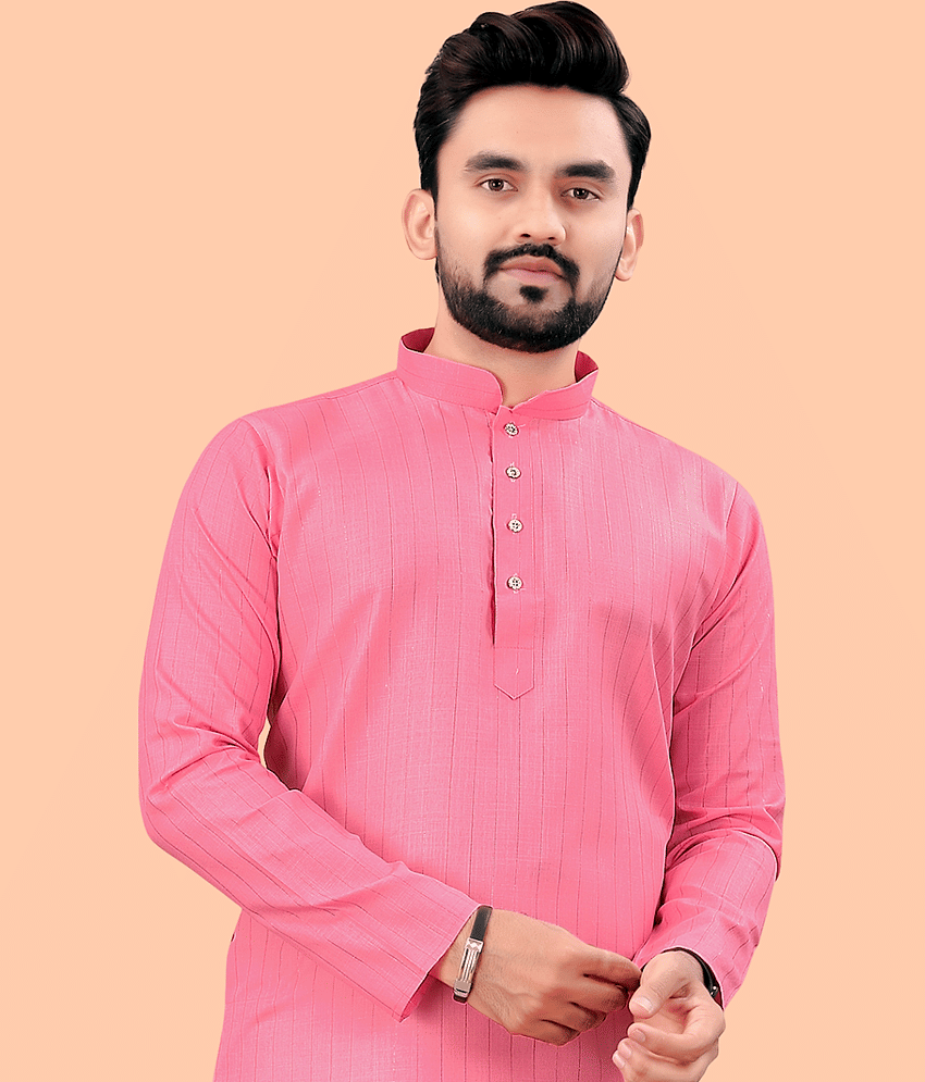 YUG ART - Dark Grey Cotton Regular Fit Men's Kurta Pyjama Set ( Pack of 1 ) view 2
