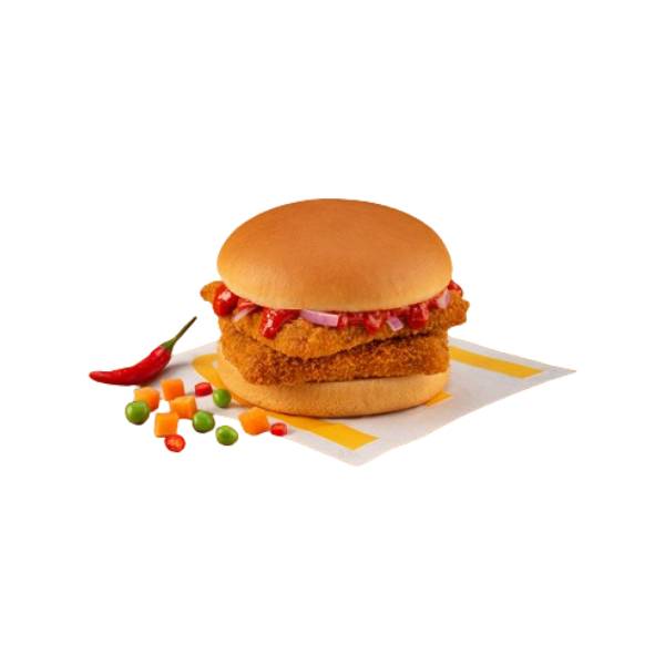 Veg Schezwan Burger