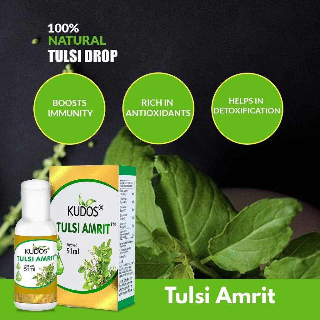 Tulsi Amrit | Immunity Booster Tulsi Drops | 51ml | Paco of 3 view 2