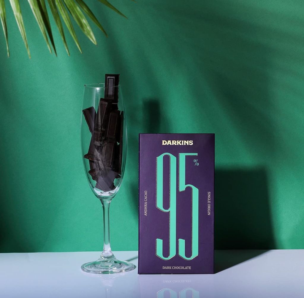 DARKINS Dark Chocolate | 70% Chocolate Cranberry & Chilli | 95% Chocolate Single Origin | Free 35g Roasted Almond Bar | Vegan | Gluten-free | Hand Crafted Chocolate | Unrefined Cane Sugar | Natural Chocolate Bar | Pack Of 2 view 2