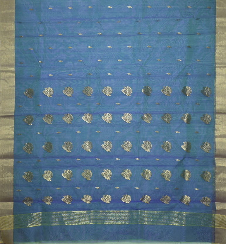 Handloom Chanderi Katan Silk Saree view 2